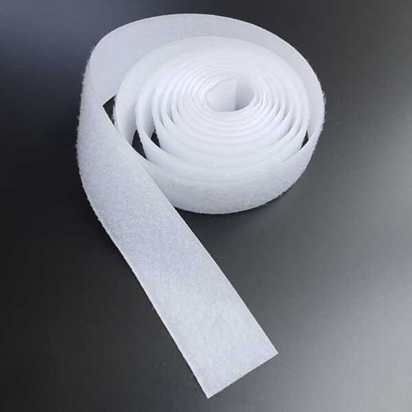 Velcro con adhesivo de 25mm ancho x 1 metro, color blanco – MundoPatchwork